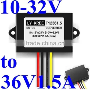 Facotry Waterproof DC-DC 12V 24v to 36v 1.5A Step up Converter Power Supply Module for Vehicle Led Display Etc thumbnail-1