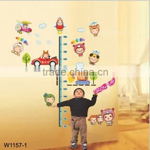 Cute Cartoon Characters Kids Height Measuring Wall Stickers Boy Girl Growth Chart thumbnail-1
