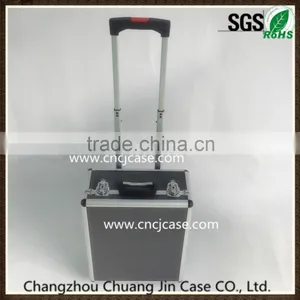 Gray ABS Aluminum Trolley Case With Line Fabric With 6 Years Production Experience thumbnail-5