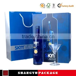 Waterproof High Quality Wine Box for Vodka With Ribbon Inside thumbnail-3