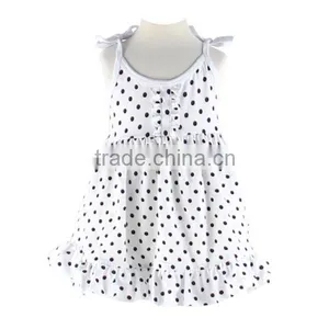 Summer New Design Polka Dots Ruffle Dress Spaghetti Strap Girls Dress OEM Service Factory Direct Sale thumbnail-2