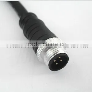 Water-repellent Metallic Nut Threaded Coupling 4 Pin Cable Connector thumbnail-3