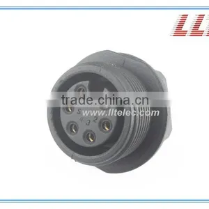 6 Poles 20A Female Panel Mount Socket With Male Cable Connector thumbnail-4