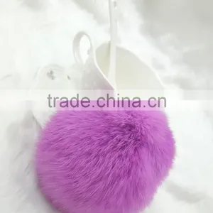 High Quality Rabbit Fur Keychain Plush Keyholder thumbnail-1