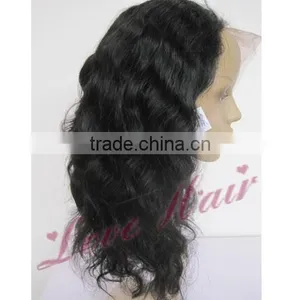 2014 AAAAA Grade Natural Color Peruvian Human Hair Wig thumbnail-1