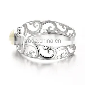 Available Size 925 Sterling Silver Cuff Bangle Women Bracelets Wholesale LWB0002 thumbnail-3