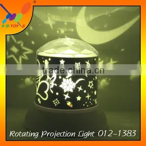Hot Selling New Year Gift Rotating Projection Light LED Change Colors Projector Night Light With 4 Pcs Batteries or USB Line thumbnail-2