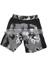 Black Grey Color MMA Shorts thumbnail-1