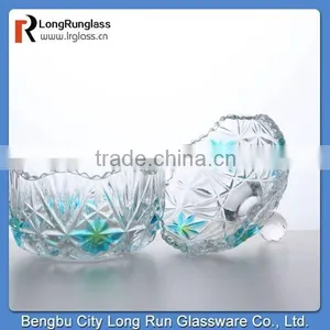 LongRun Custom Color Fancy Cut Glass Candy Dish thumbnail-2