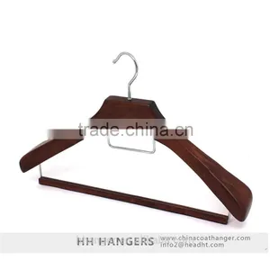 Antique Wooden Suit Hanger ,Valley Head Style Pine, Half Shiny Style, Wooden Clothes Hanger thumbnail-2