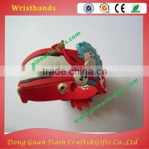 Soft PVC Wristband Bracelet, Adjustable Rubber Plastic Wristband, Cheap thumbnail-3