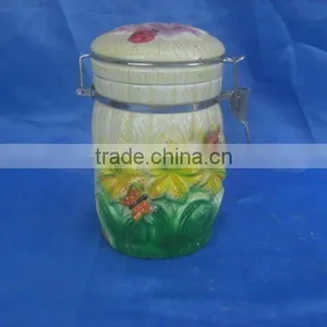 Ceramic Seal Jar With Embossed thumbnail-1