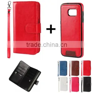 New Product 2016 Separable Flip Wallet Leather Cell Mobile Smart Phone Cases Cover With Lanyard Soft Stylish Pouch for Men thumbnail-1