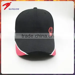 Wholesale Custom Made 6 Panel Black Cotton Twill Baseball Cap thumbnail-1