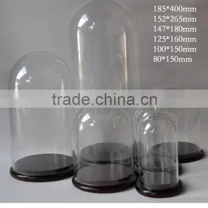 Wholesale Clear Glass Bell Jar With Wooden Base, High Quality Glass Bell Jar Dome Manufacture thumbnail-3