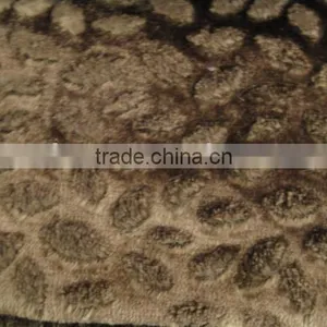 100% Polyester Burn Out Velboa Fabric for Hometextile thumbnail-1