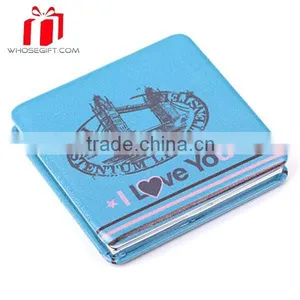 Cosmetic Pocket Mirror With Pu Leather For Promotional Gift thumbnail-1