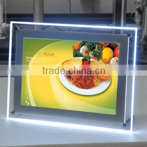 Crystal Led Display Acrylic Lighting Sign Board Menu Light Box Table Top thumbnail-3