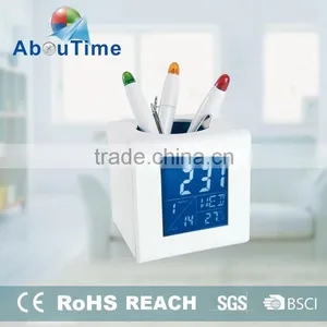 Christmas Gift Pen Holder Digital Clock thumbnail-1