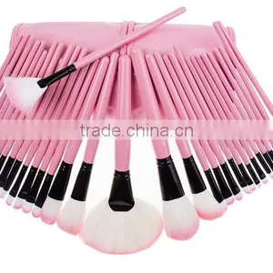 Professional Bridal Eye Lip Powder Face Makeup Brush Set With Leather Bag ,Private Label Cosmetic Makeup Brush Cleaner thumbnail-3