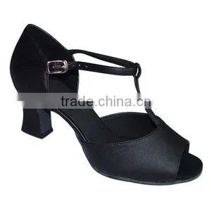 2016 Fashion Dance Shoes From China 100% Leather Sole Dancing Shoes Wider Shiny Buckle Zapatos de Mujer thumbnail-1