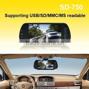 7 Inch Car Rear View Mirror With USB/FM/MP5/Bluetooth,car Mirror Monitor thumbnail-1