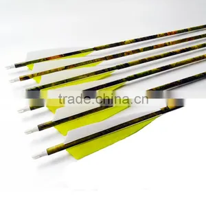 31" Camo Carbon Turkey Feather Arrow for Compound Bow and Carbon Arrow thumbnail-4