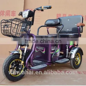 48V 500W 20AH Lead Acid Battery Passenger Seat Mini 3 Wheel Electric Tricycle Scooter thumbnail-5
