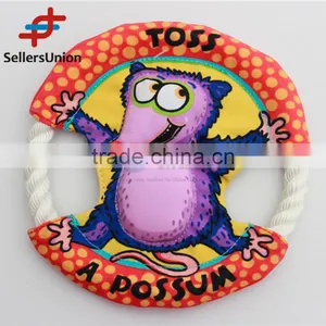 No.1 Yiwu Exporting Commission Agent Wanted Cartoon Flying Saucer Canvas Pet Toy For Cat thumbnail-1