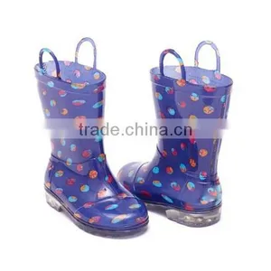 Boys Clear PVC Rain Boots With Handle thumbnail-2
