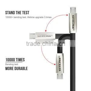 Voxlink High Quality 3D Zinc Alloy Fast Charging Data Sync Micro USB Cable for IPhone 6 6s Plus 5s 5 IPad Mini/Samsung/HTC thumbnail-5