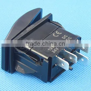 4 Blade Pins Laser Etched Rocker Switch With Red Lamp thumbnail-3