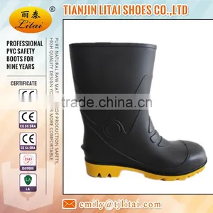 CE Certified Black PVC Safety Gumboots for Men S5 thumbnail-2
