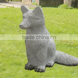Hand Carving Stone Animal Fox Statue thumbnail-1