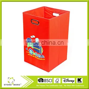 Folding Laundry Bin, Light Pink Butterfly thumbnail-5