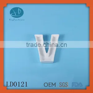 Love With Logo Wholesale.factory Direct Letter Dish,white Glazed Letter Ceramic Dishes thumbnail-1