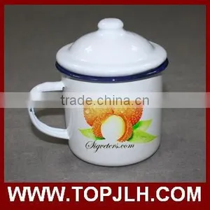 Old Fashion Portable Dye Sublimation Enamel Mugs Happy Camping thumbnail-5