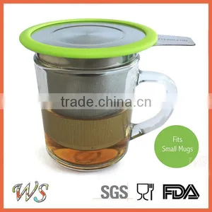 WS-TS18 Stainless Steel Mug Tea Filter Tea Infuser Bottle With Silicone Rimmed Lid thumbnail-4
