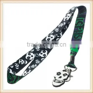 Misfits Fiend Logo Skull Figure Keychain Lanyard Neck Strap Necklace ID Holder thumbnail-1