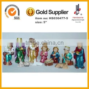 8 Inch Resin Christmas Nativity Set Jesus Birth thumbnail-4