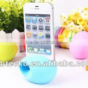 Hot Selling Silicone Egg Shape Phone Holder Amplifier/cell Phone Stand With Loud-speaker thumbnail-1