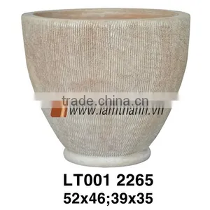Vietnam Romance Stylish Light Scratch Terracotta Planter thumbnail-1