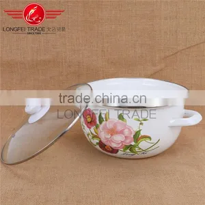 Luxurious Enamel / Ceramic Kitchenware European Cookware Pot With Hollow Handle thumbnail-4