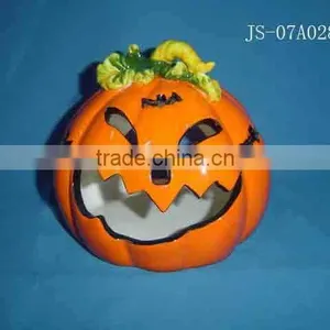Ceramic Pumpkin Candle Holder/ Halloween Pumpkin thumbnail-1
