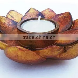 Buddha Lotus Incense Votive T-light Candle Holder Flower thumbnail-1