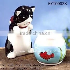 Cat and Fishpot Salt and Pepper Bottle thumbnail-1