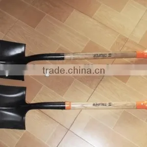 15 Degree Orange Grip Wooden Handle Shovel thumbnail-1