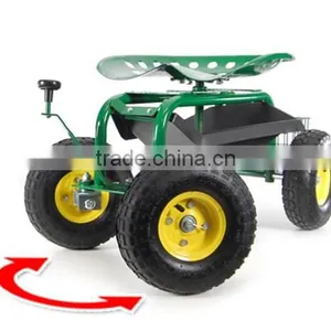 Rolling Garden Work Seat (Steerable With Pad) thumbnail-3