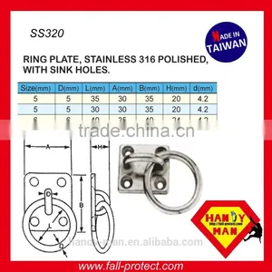 SS321 Industrial Safety Stainless Steel Pad Eye Plates thumbnail-5