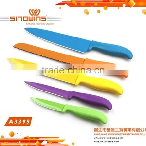 A3397-C New Design 5pcs Non-stick Coating Stainless Steel Kitchen Knife Set thumbnail-6